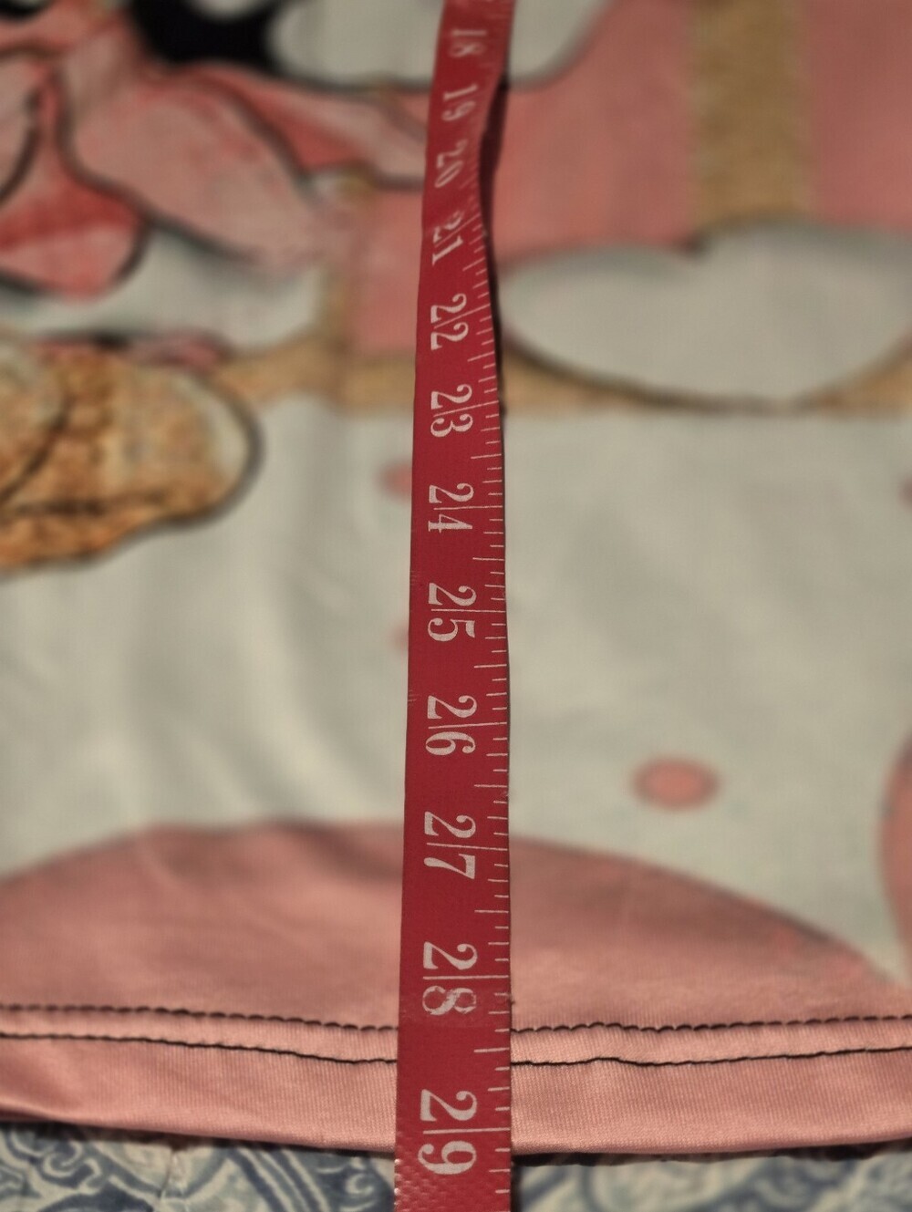 Minnie Mouse All Over Printed Pink Top Women's 5X Polka Dots and White Hearts - Picture 8 of 10